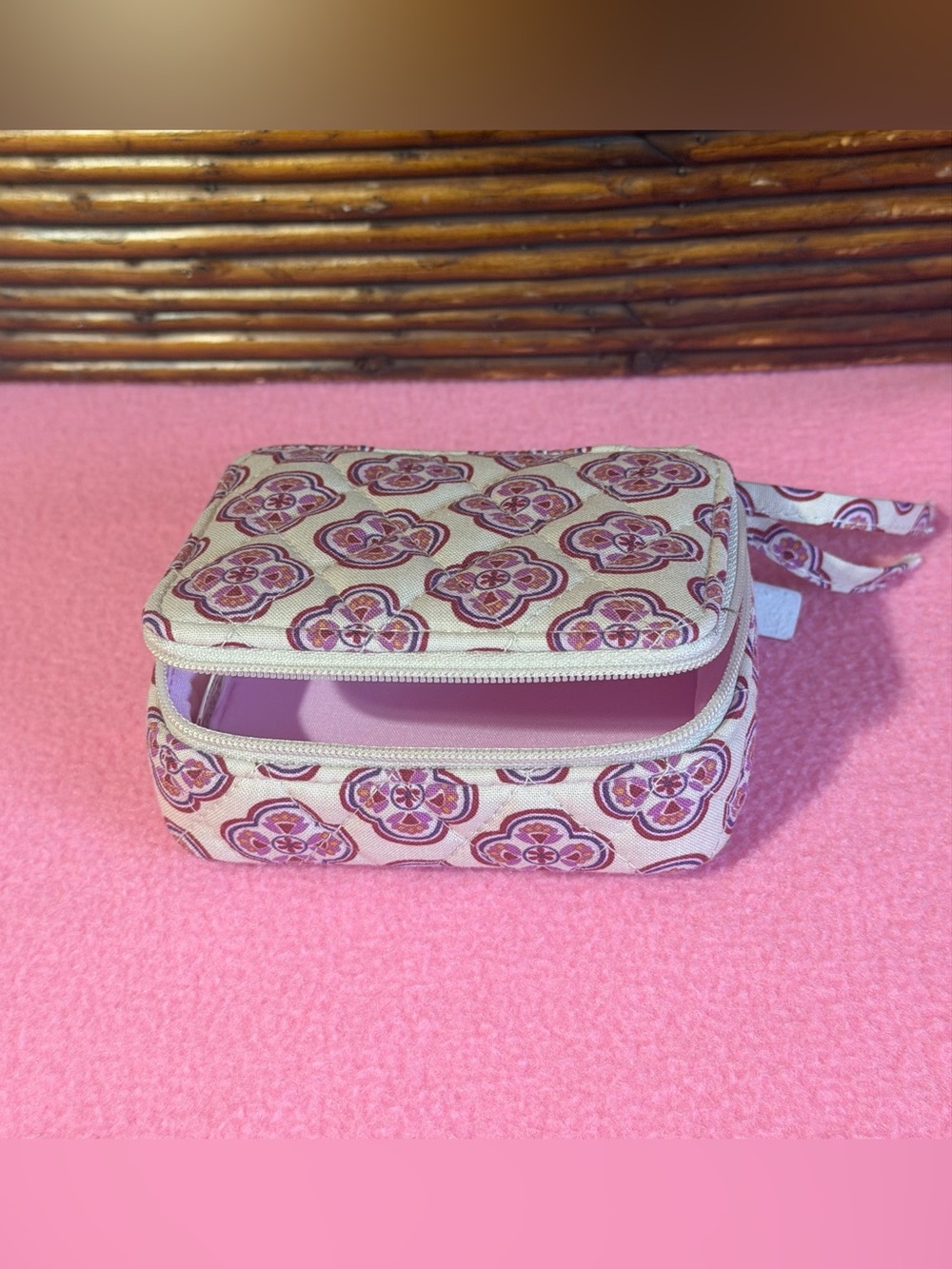 NWT Vera Bradley Quilted Travel Pill Case Lavender Geo (CASE ONLY, NO ORGANIZER)